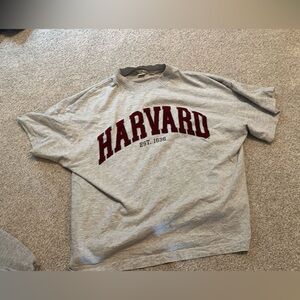 Gray big T-shirt, Harvard.